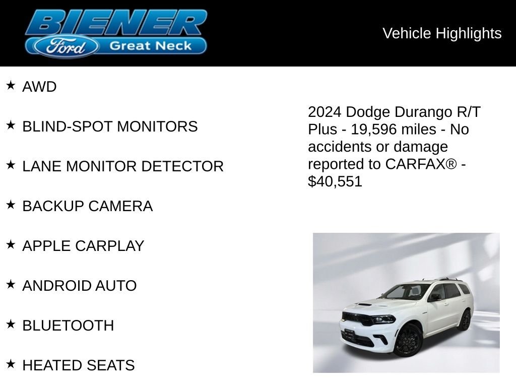 Used 2024 White Knuckle Clearcoat Dodge R/T Plus image 9