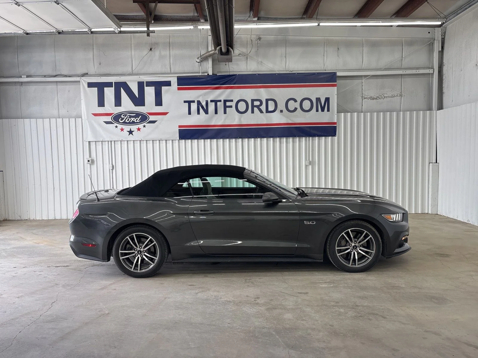 Gray (Magnetic Metallic) 2016 Ford Mustang GT Premium Convertible RWD Convertible Rear-Wheel Drive