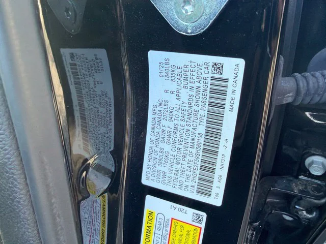 Certified Used 2025 Crystal Black Pearl Honda Sport image 18