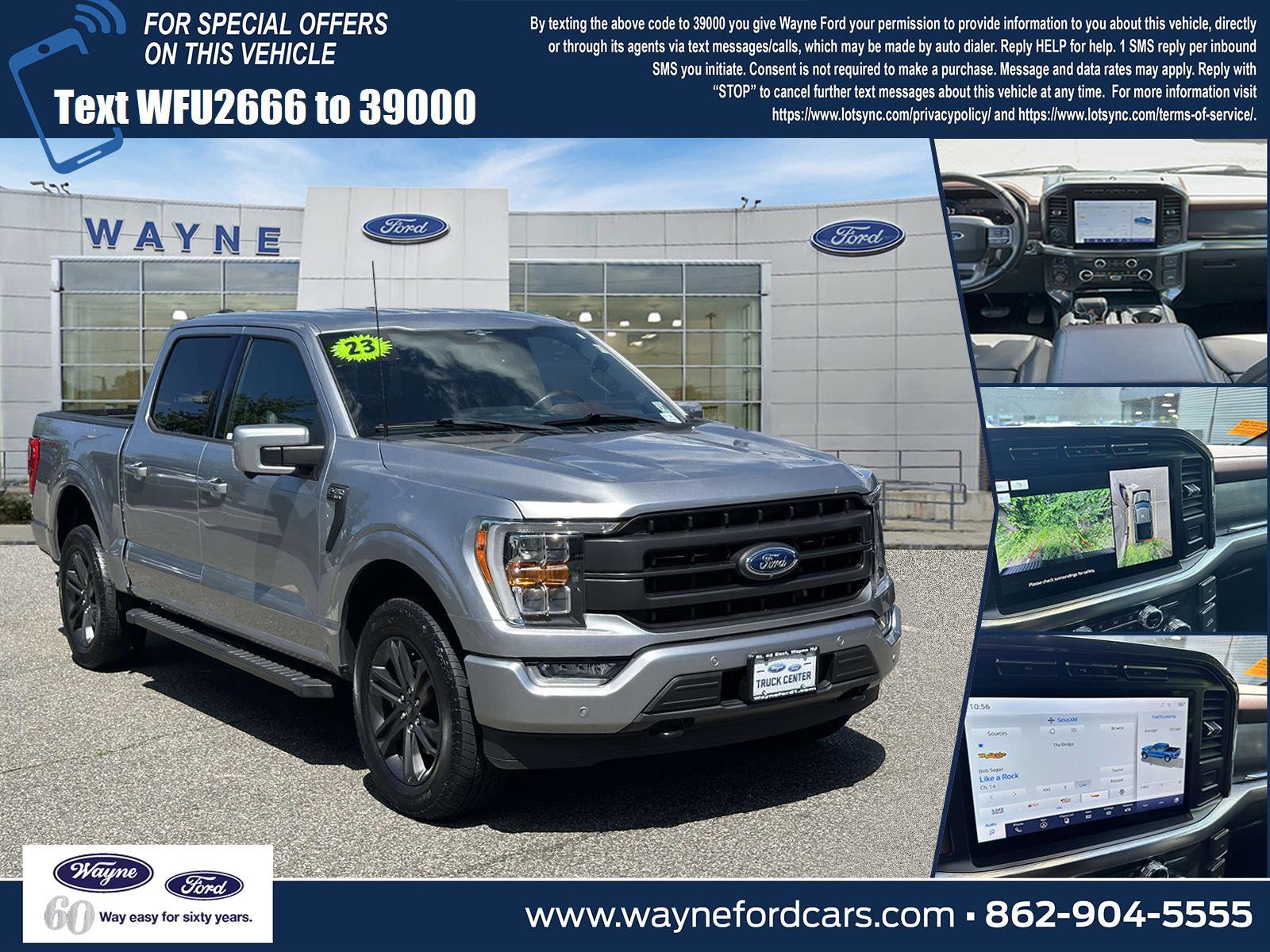 Certified Used 2023 Silver Metallic Ford LARIAT image 1