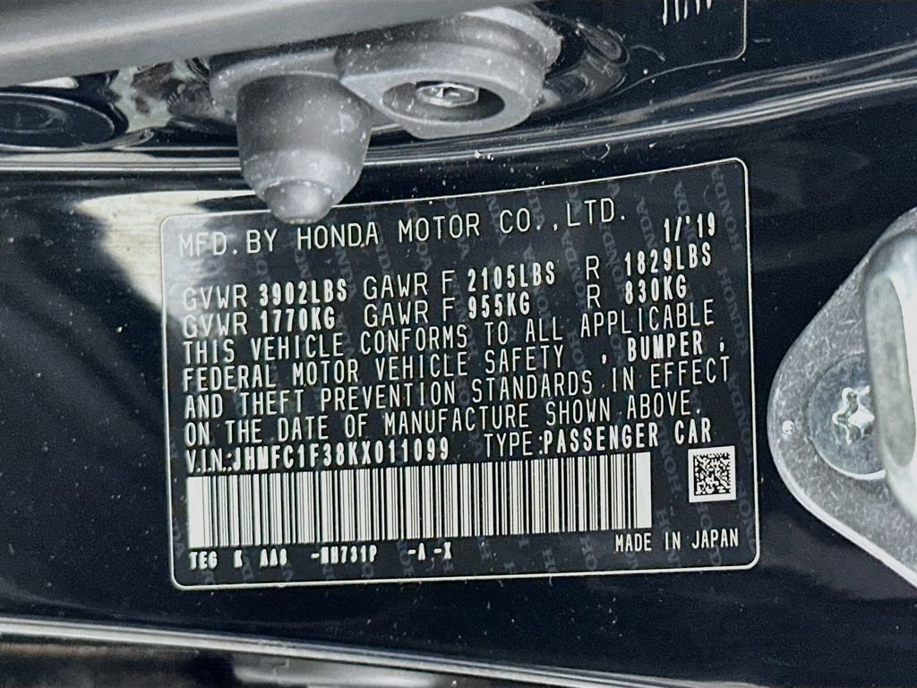Used 2019 Crystal Black Pearl Honda EX image 32