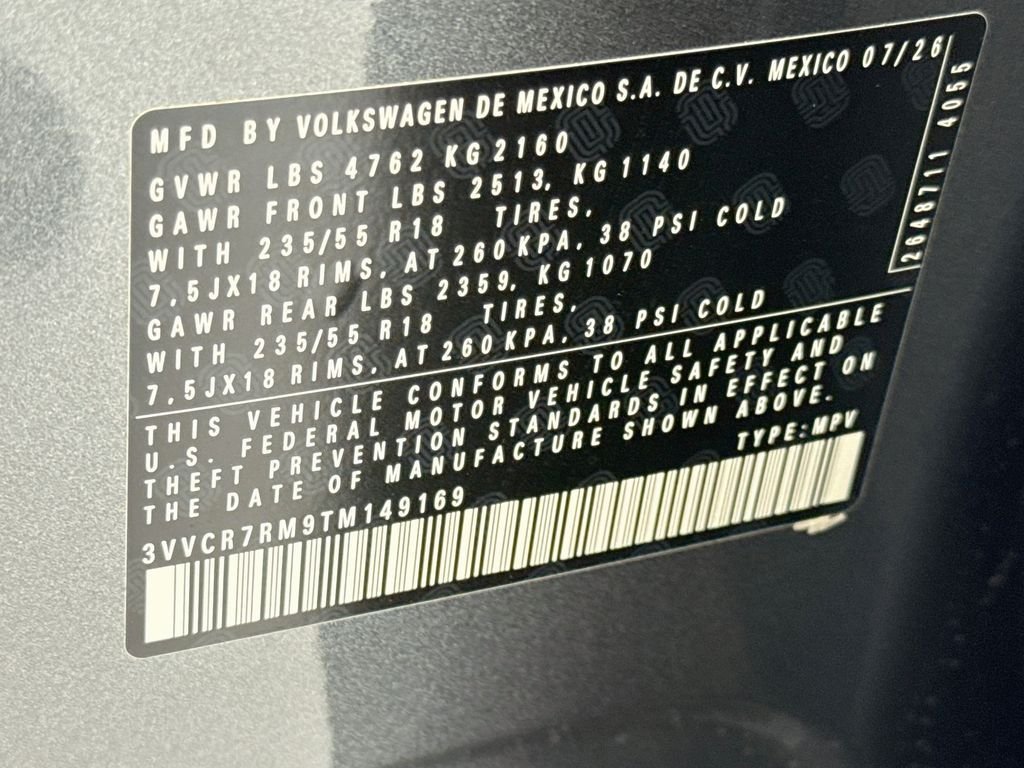 New 2026 Platinum Gray Metallic Volkswagen S image 33