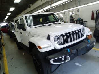 Used 2024 Bright White Clearcoat Jeep Sahara image 2