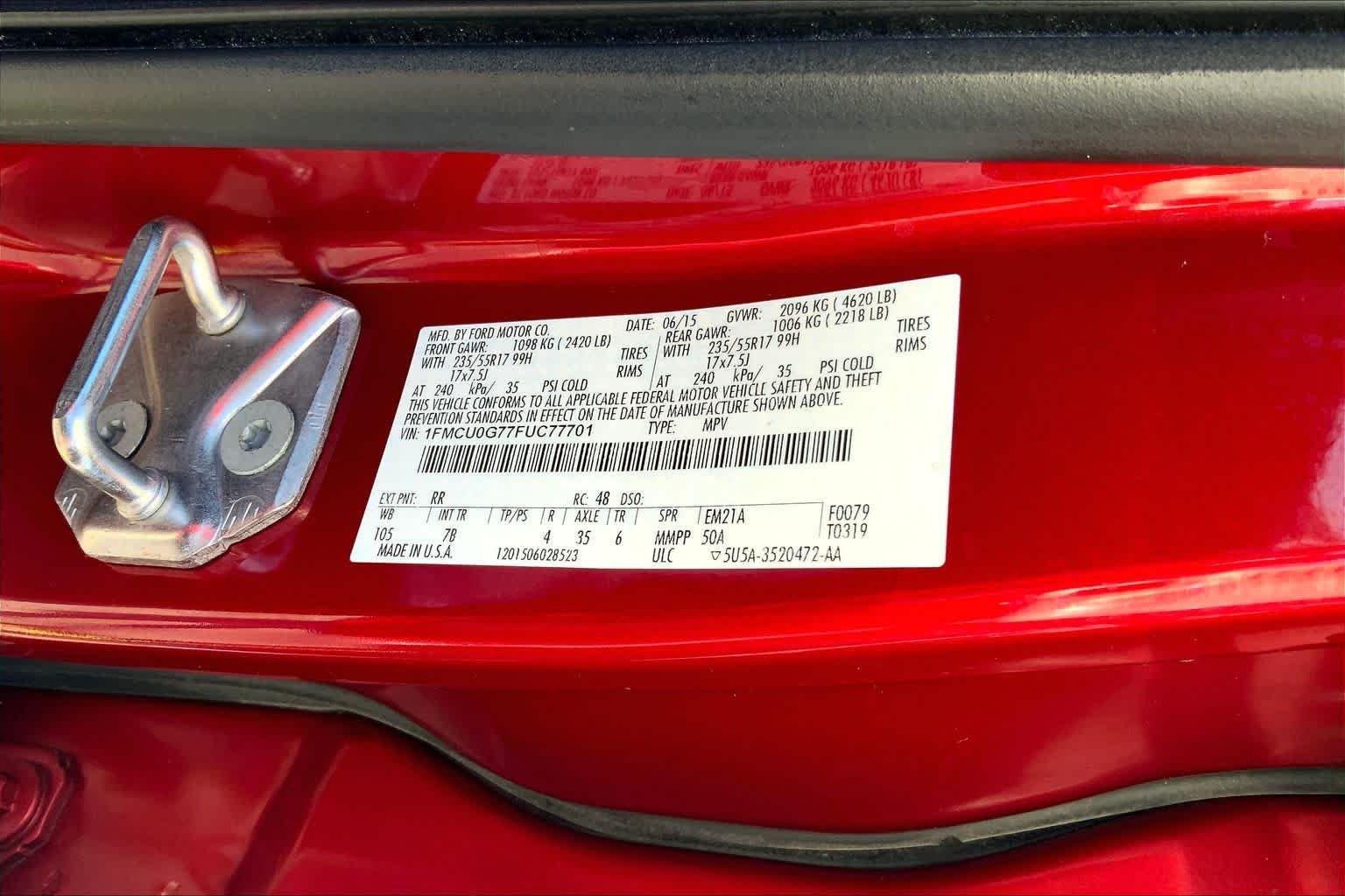 Used 2015 Ruby Red Metallic Tinted Clearcoat Ford SE image 33