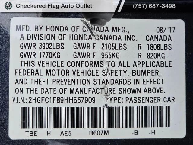Used 2017 Cosmic Blue Metallic Honda EX-L image 22
