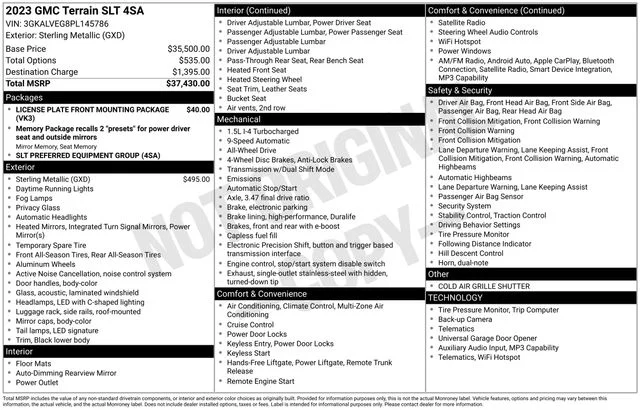 Used 2023 Silver GMC SLT image 32