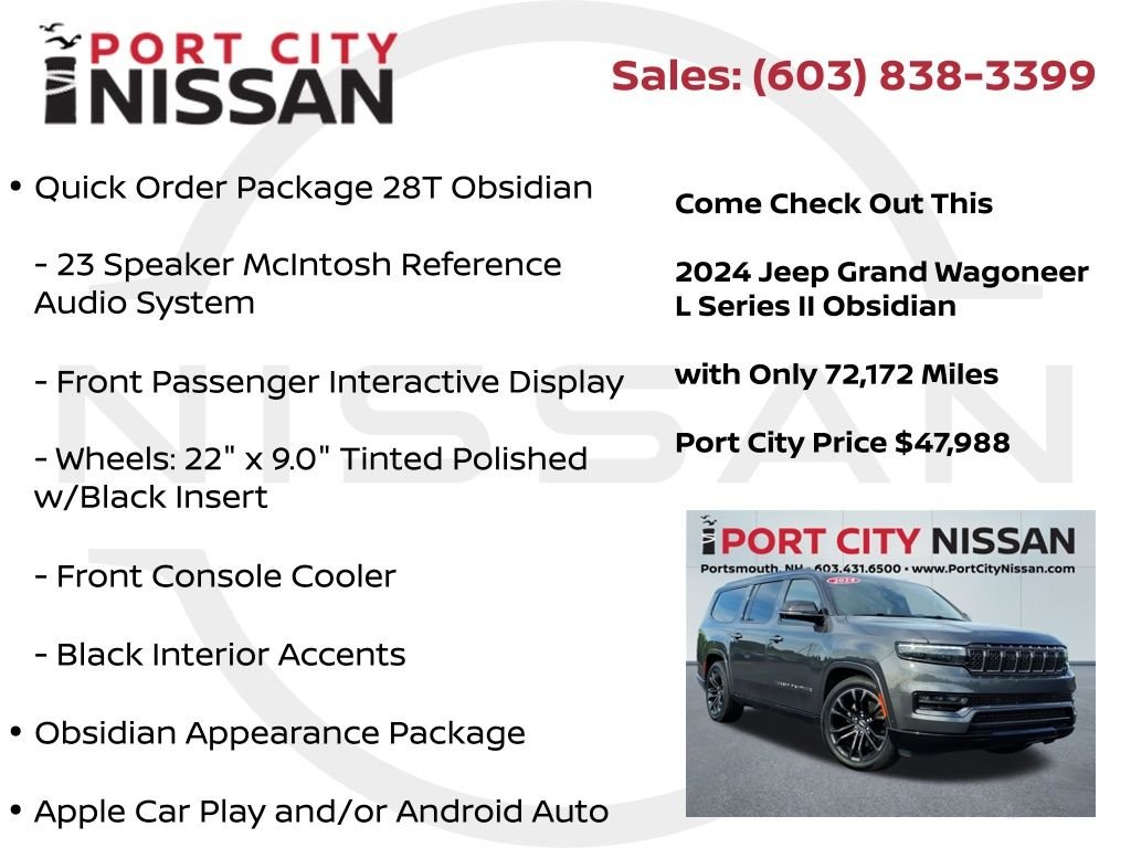 Used 2024 Baltic Gray Metallic Jeep Series II obsidian w/panoramic roof image 15