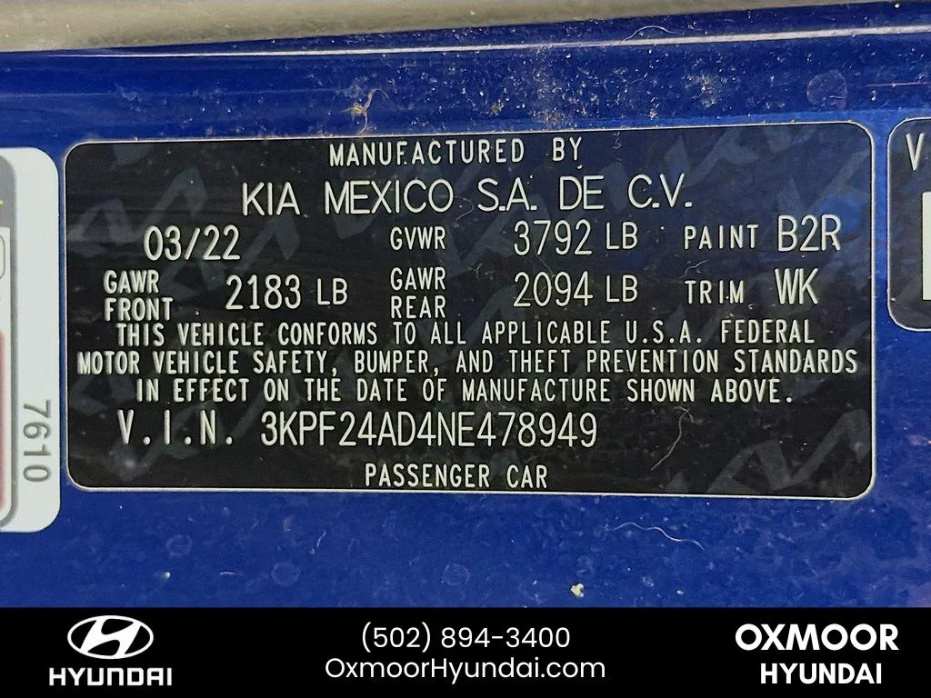 Used 2022 Deep Sea Blue Kia LXS image 29