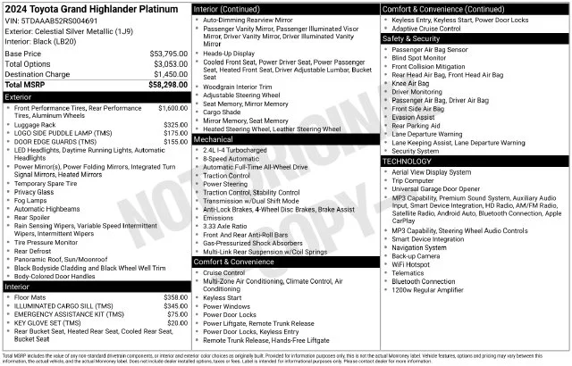 Used 2024 Celestial Silver Metallic Toyota Platinum image 43