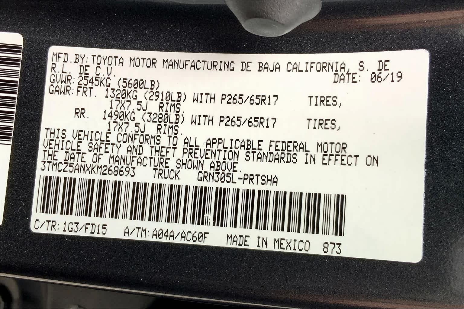 Used 2019 Magnetic Gray Metallic Toyota TRD Sport image 37