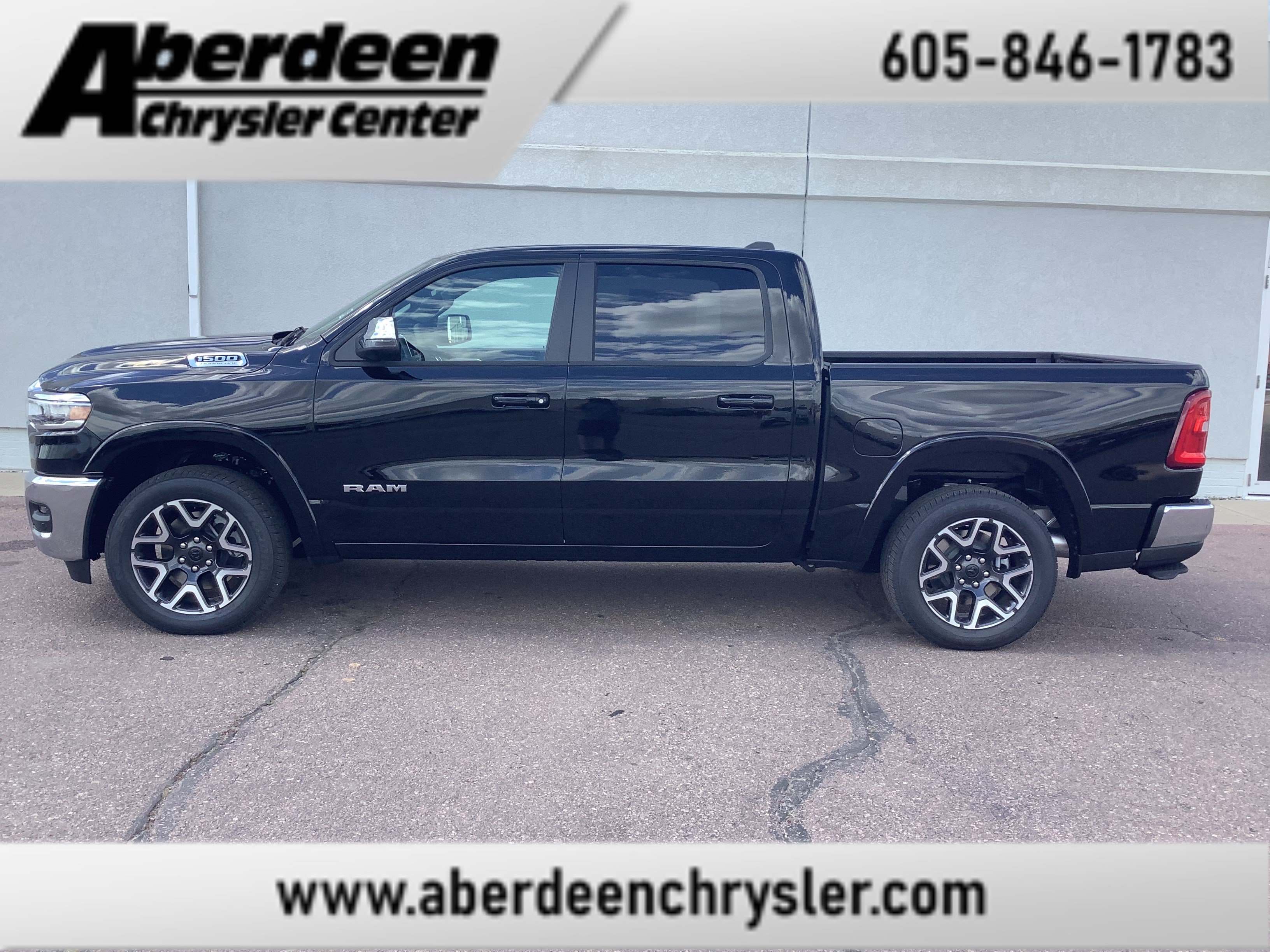 New 2026 Diamond Black Crystal Pearl-Coat Exterior Paint RAM Laramie image 1