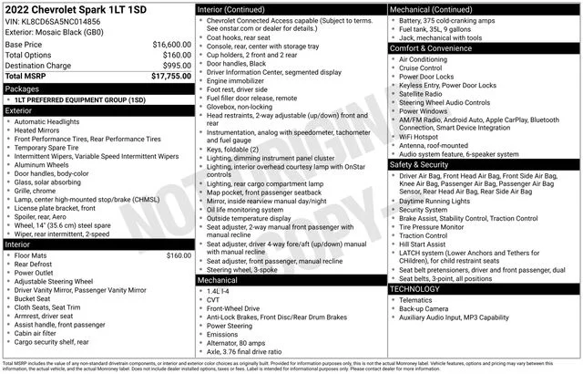 Used 2022 Black Chevrolet 1LT image 36