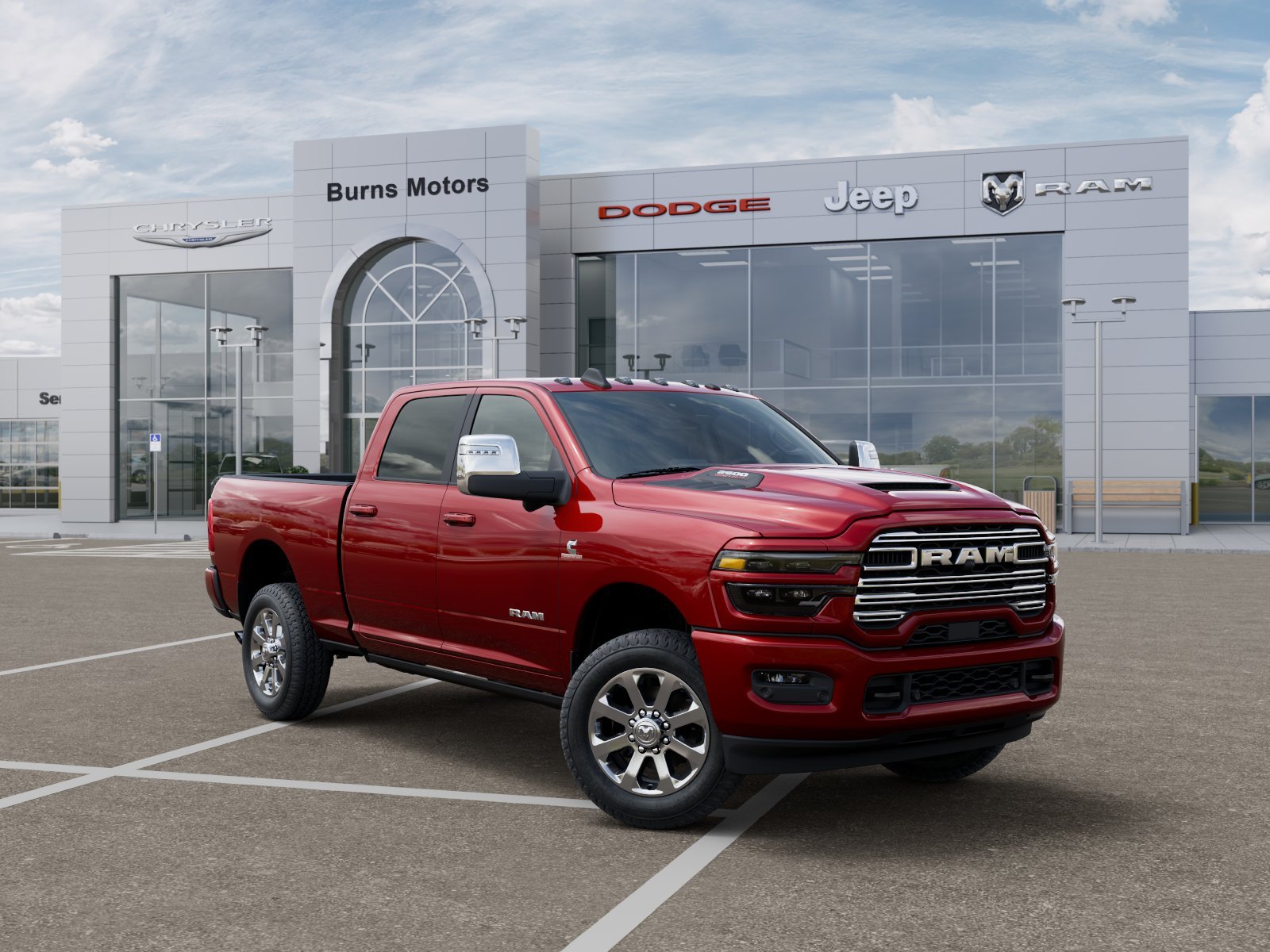 New 2027 Molten Red Pearl-Coat Exterior Paint RAM Laramie image 5