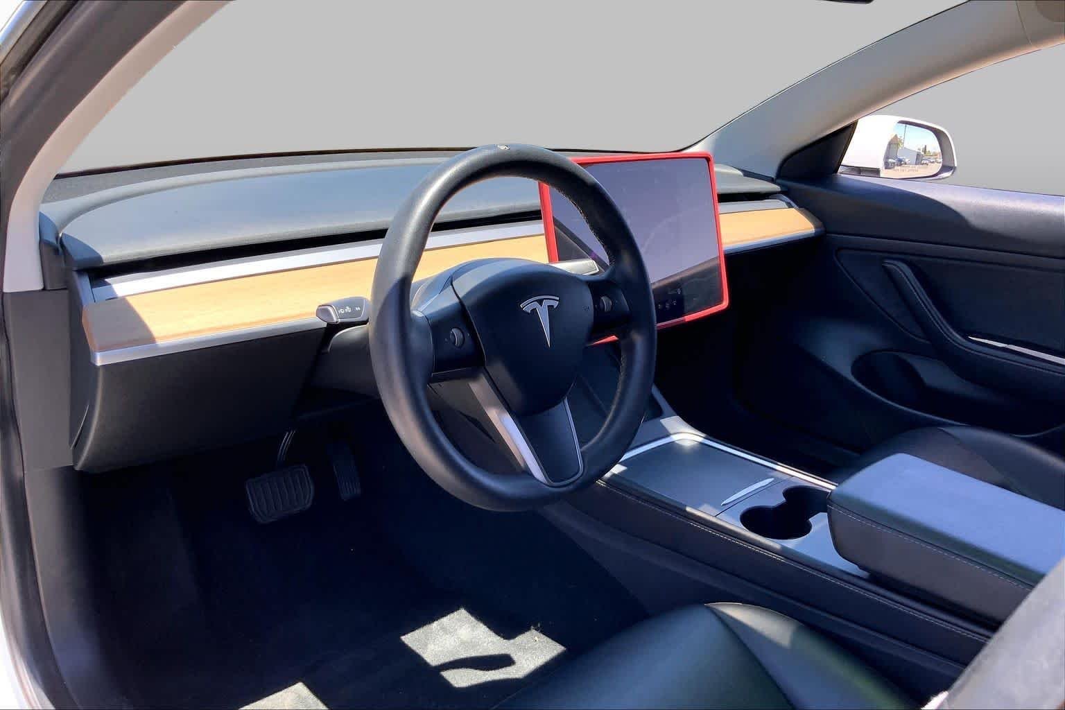 Used 2021 Pearl White Multi-Coat Tesla Standard Range Plus image 16