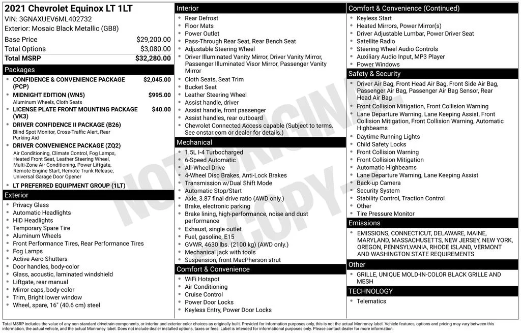 Used 2021 Black Chevrolet LT image 17