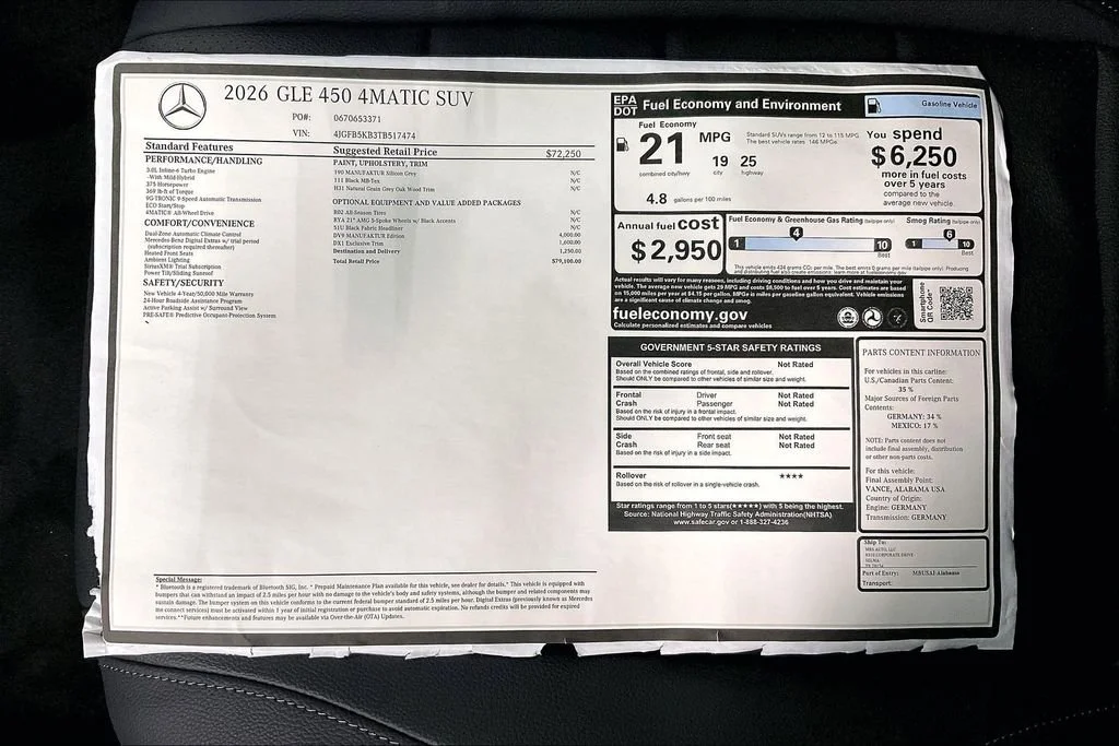New 2026 MANUFAKTUR Silicon Grey Mercedes-Benz GLE 450 image 33