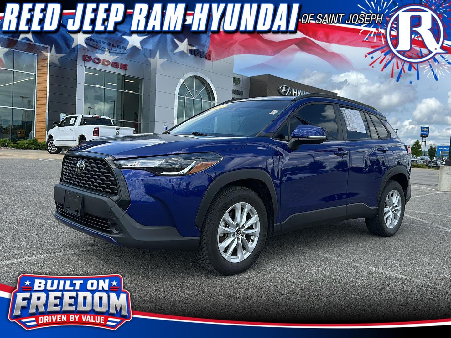 Used 2022 Blue Crush Metallic Toyota LE image 1