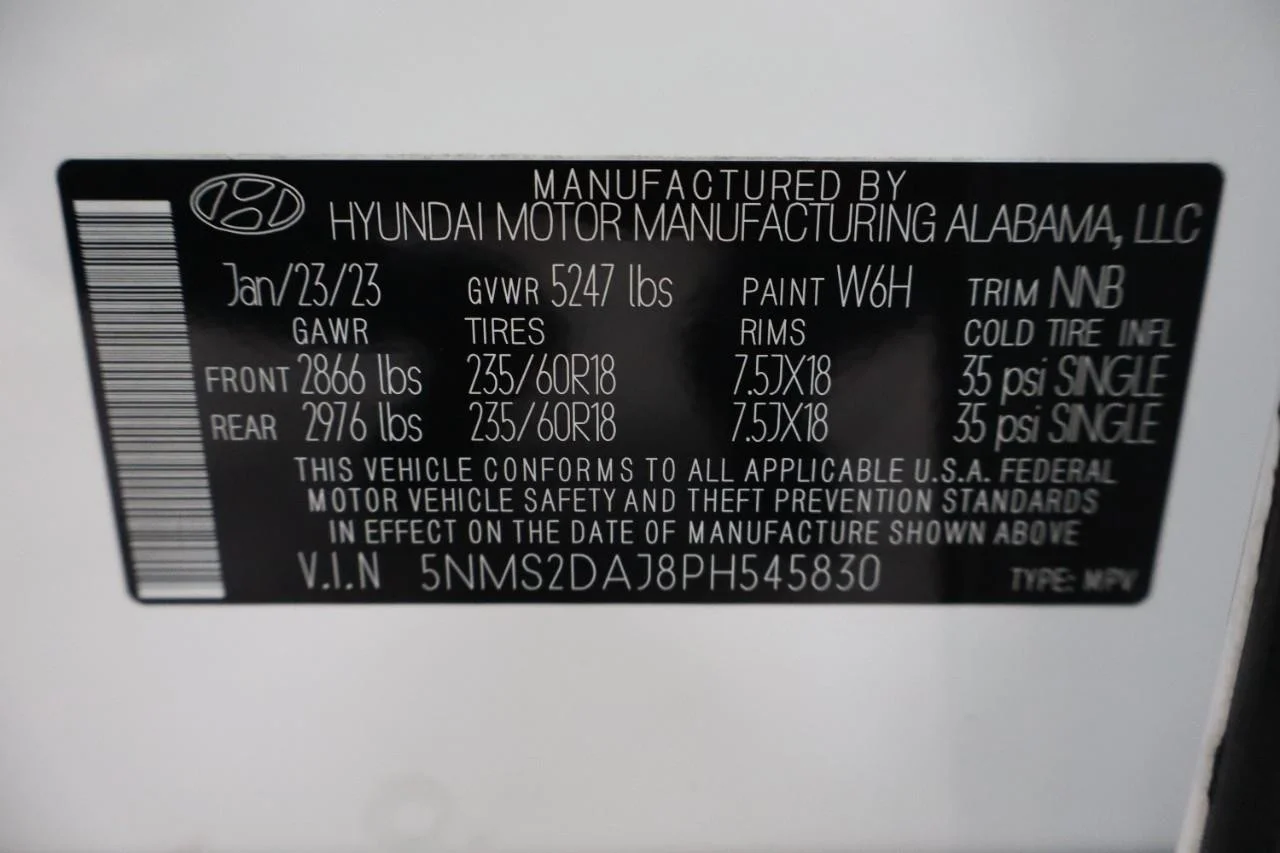 Used 2023 Serenity White Pearl Hyundai SEL image 23