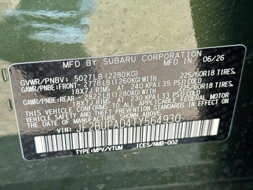 New 2026 Green Subaru Premium image 41