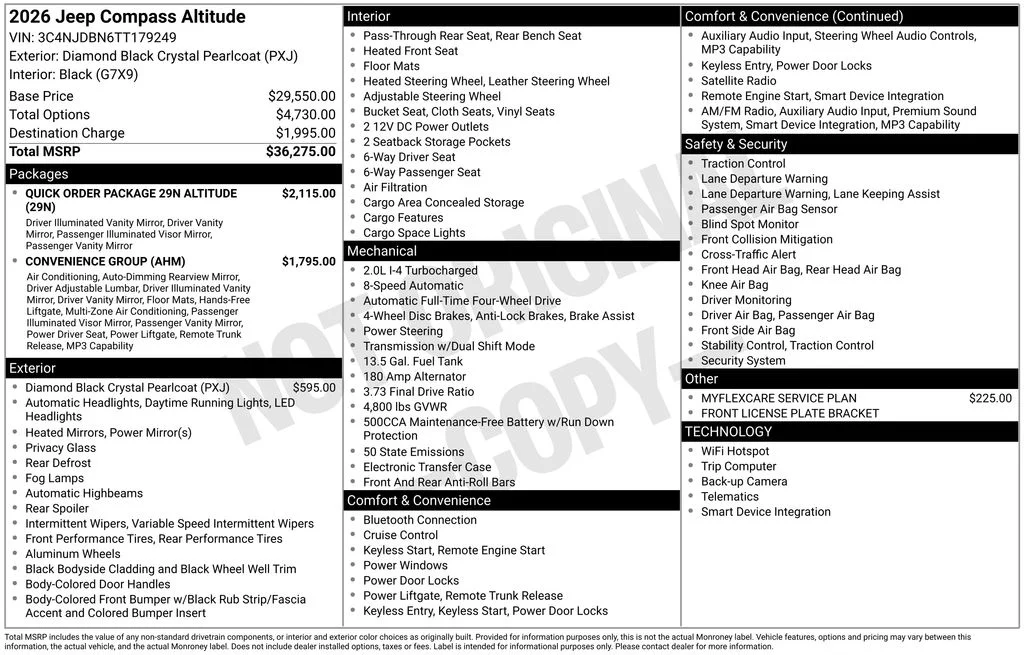 New 2026 Diamond Black Crystal Pearlcoat Jeep Latitude image 7