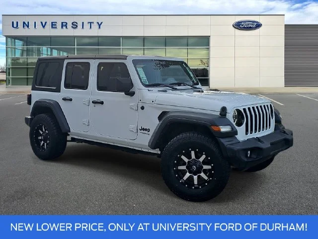 Used 2021 White Jeep Unlimited Sport Altitude image 1