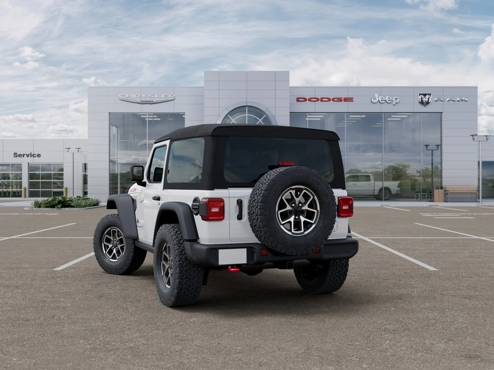 New 2026 Bright White Clear-Coat Exterior Paint Jeep Rubicon image 34