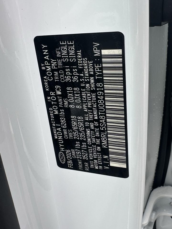 New 2026 Creamy White Pearl Hyundai Blue SEL 7P image 31