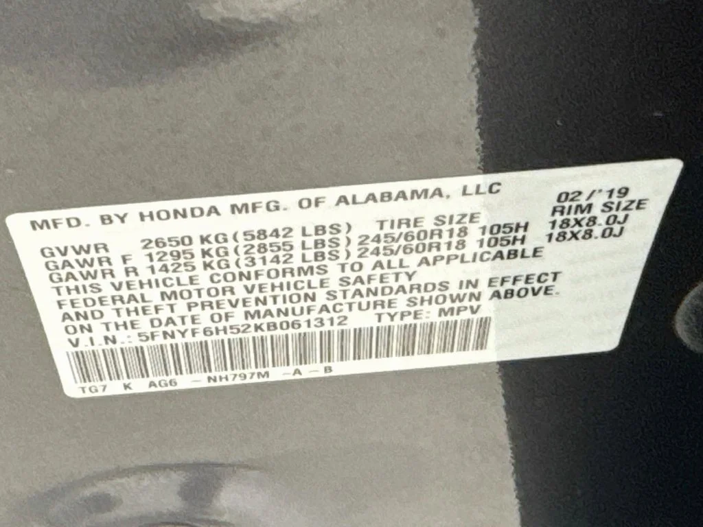 Certified Used 2019 Gray Honda EX-L image 44