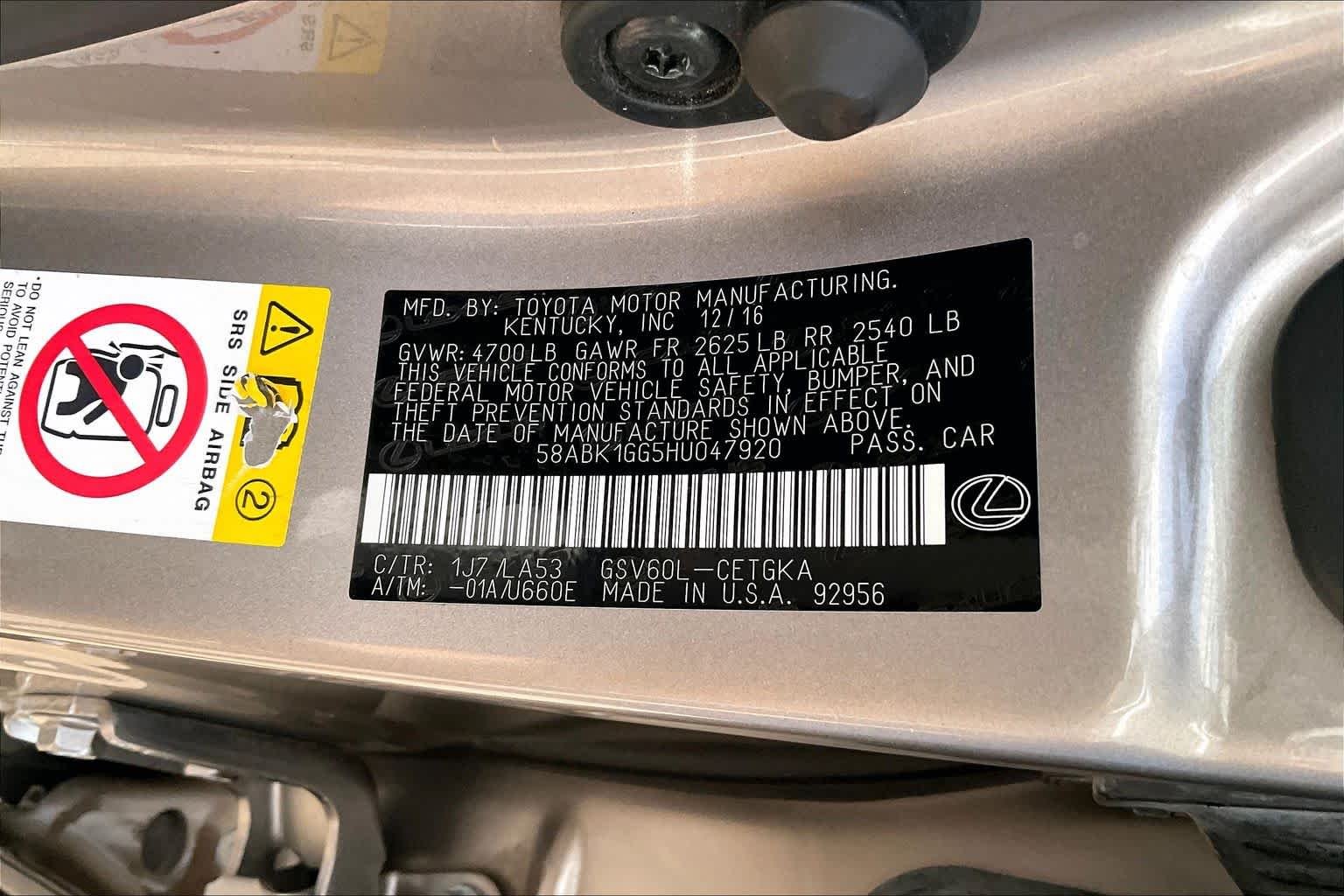 Used 2017 Atomic Silver Lexus  image 29