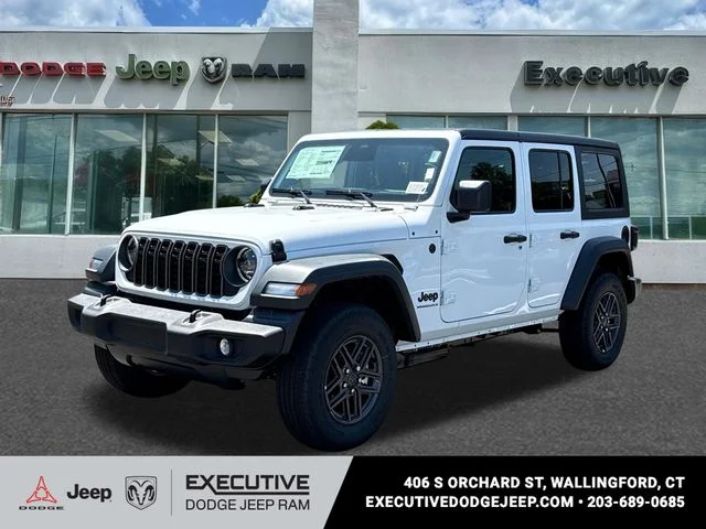New 2026 Bright White Clear-Coat Exterior Paint Jeep Sport S image 1