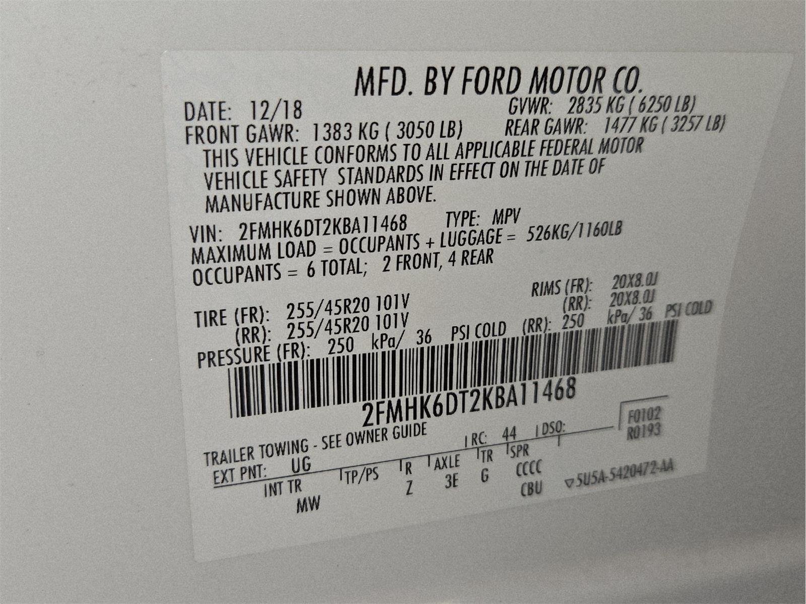 Used 2019 White Platinum Metallic Tri-Coat Ford Limited EcoBoost image 56