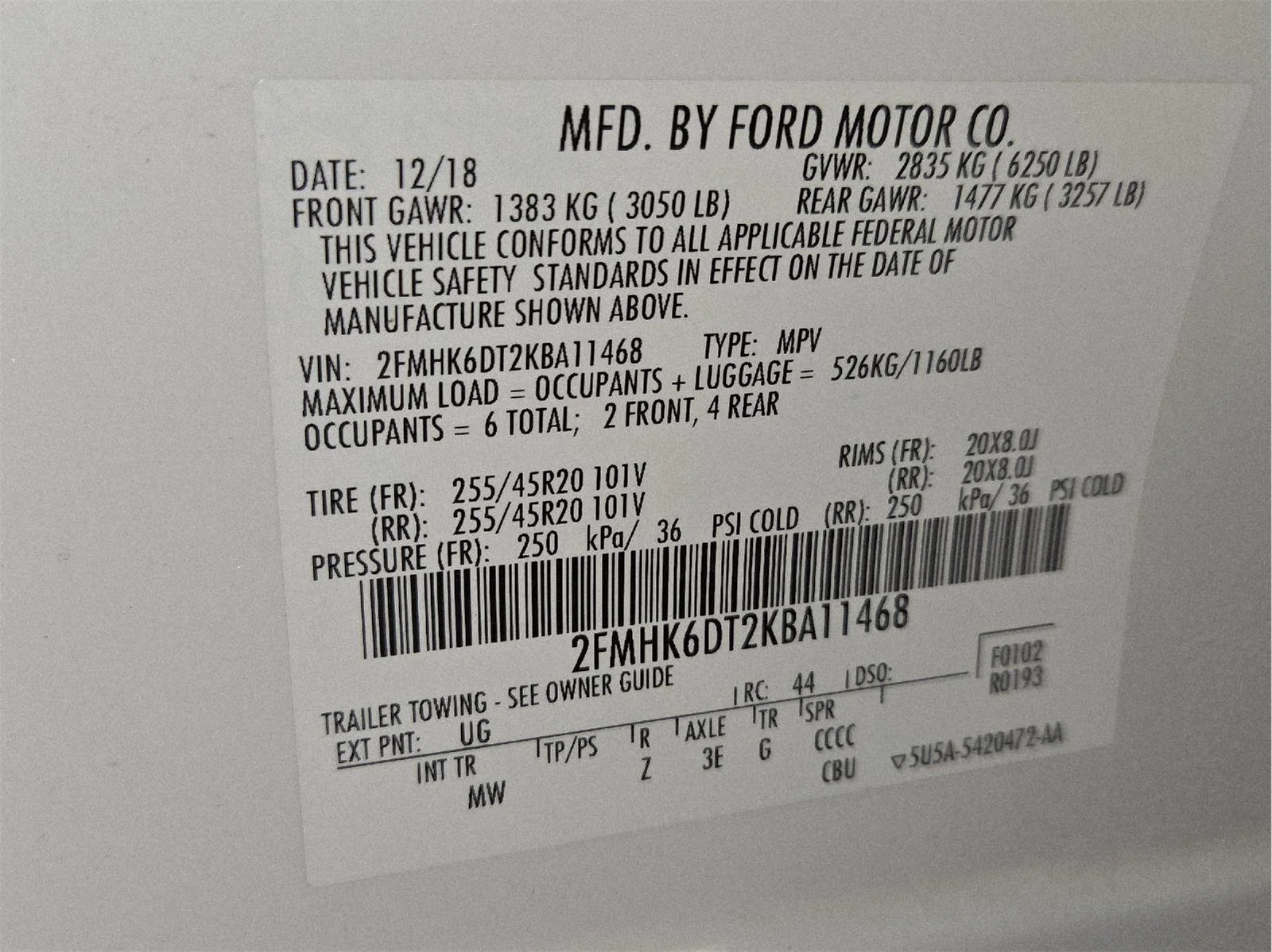 Used 2019 White Platinum Metallic Tri-Coat Ford Limited EcoBoost image 56