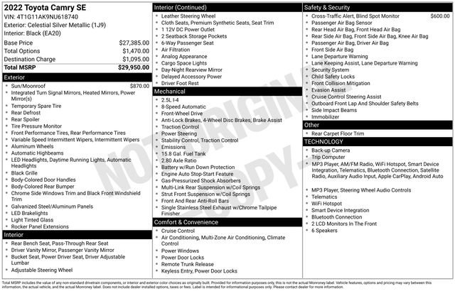 Used 2022 Silver Toyota SE image 8