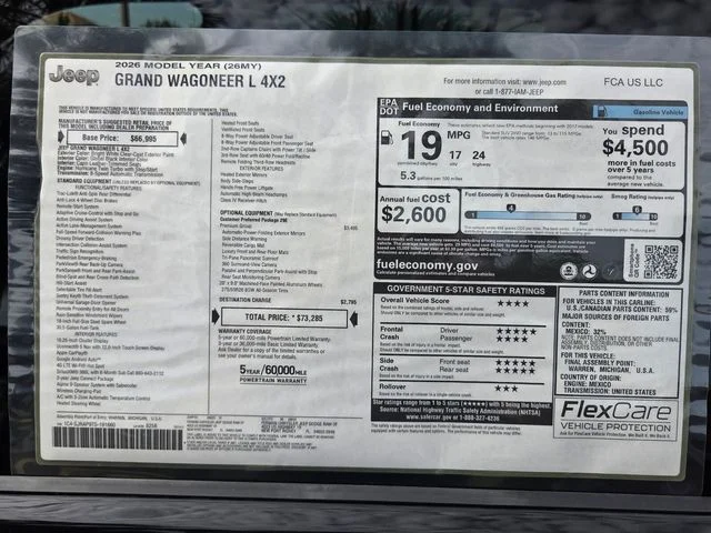 New 2026 Bright White Clear-Coat Exterior Paint Jeep  image 3