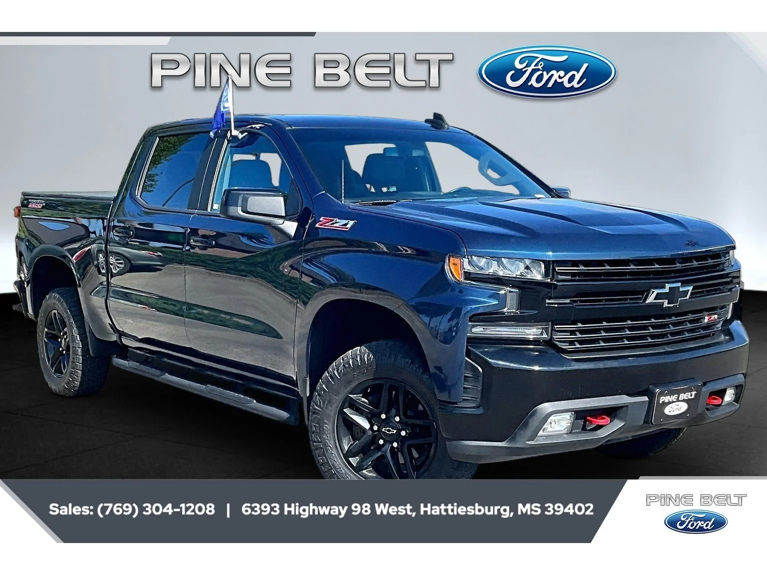 Certified Used 2019 Northsky Blue Metallic Chevrolet LT Trail Boss image 1