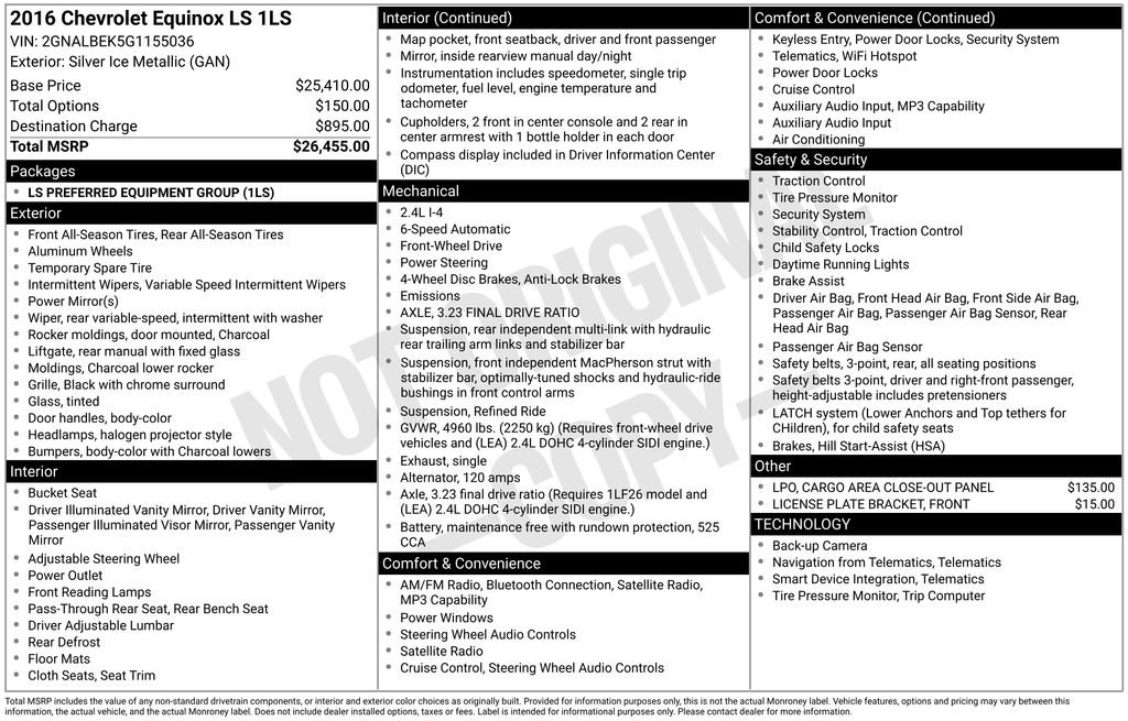 Used 2016 Silver Chevrolet LS image 6