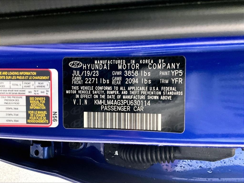 Used 2023 Intense Blue Hyundai SEL image 33