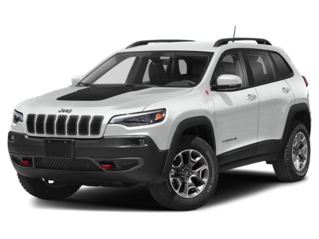 Used 2021 Bright White Clearcoat Jeep Trailhawk image 1