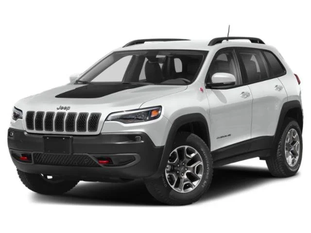 Used 2021 Bright White Clearcoat Jeep Trailhawk image 1