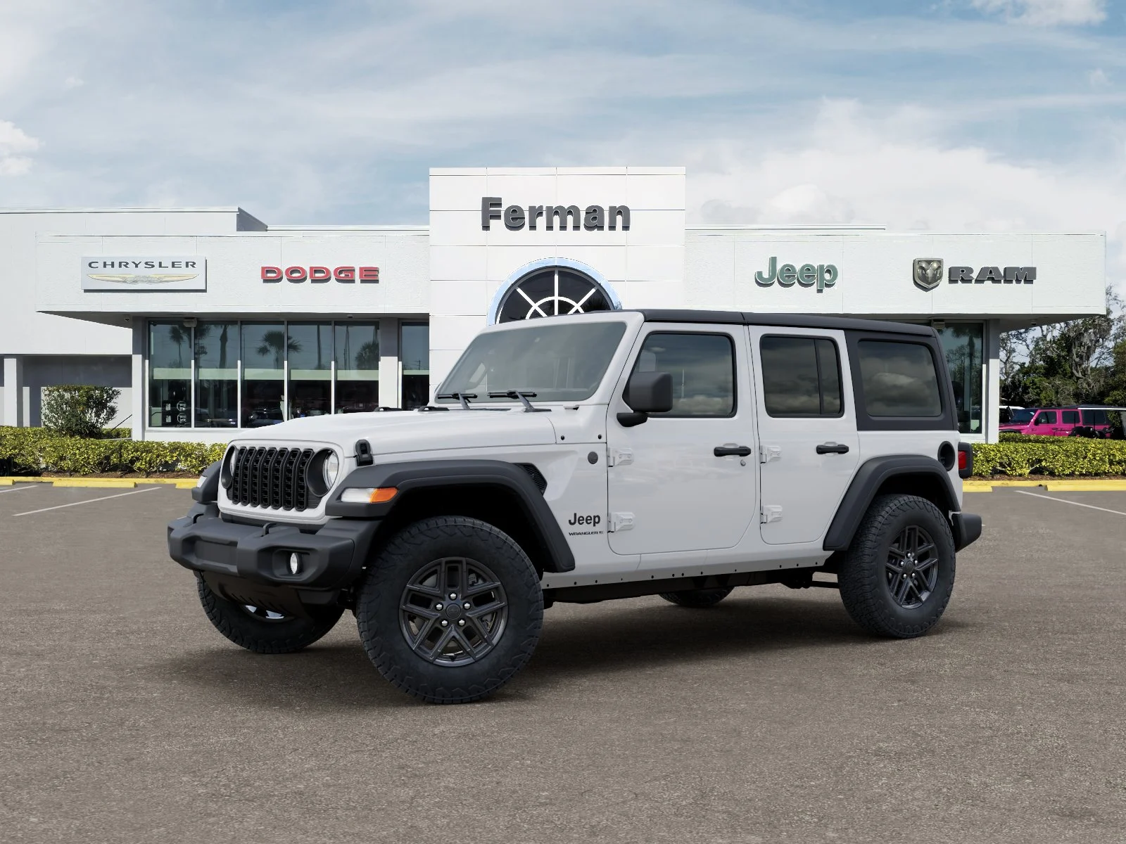 New 2026 Bright White Clear-Coat Exterior Paint Jeep Sport S image 38