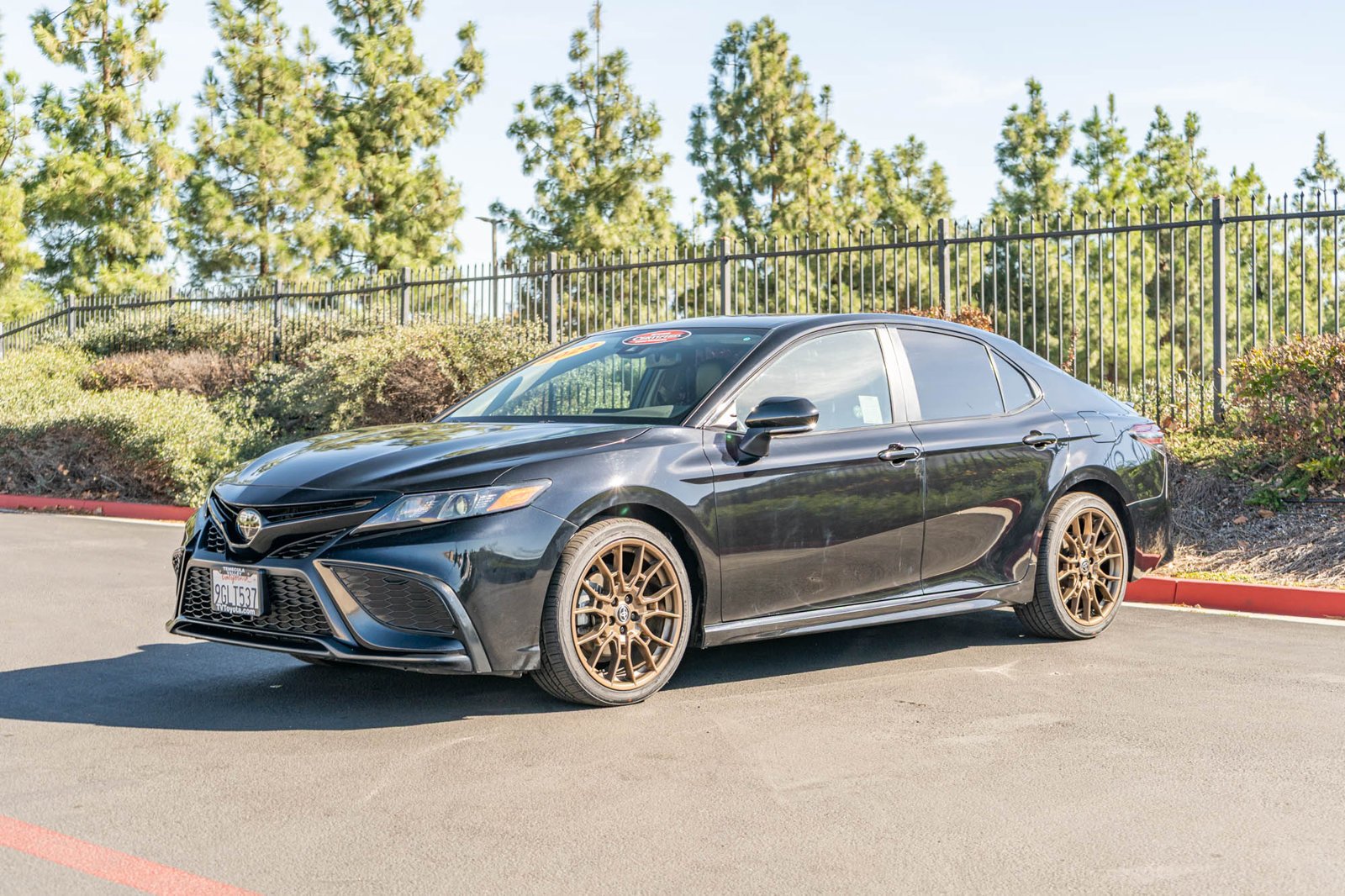 Certified Used 2023 Midnight Black Metallic Toyota SE Nightshade image 3