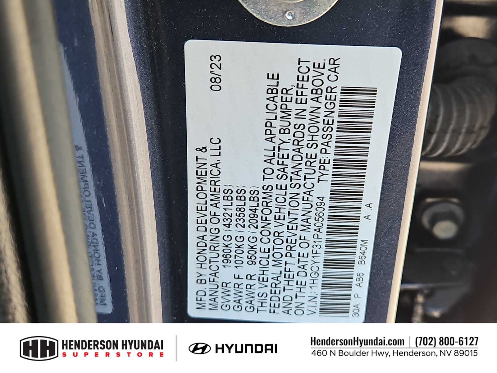 Used 2023 Canyon River Blue Metallic Honda EX image 35