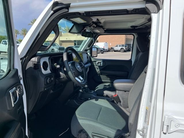 Used 2025 Bright White Clearcoat Jeep Sahara 4xe image 9