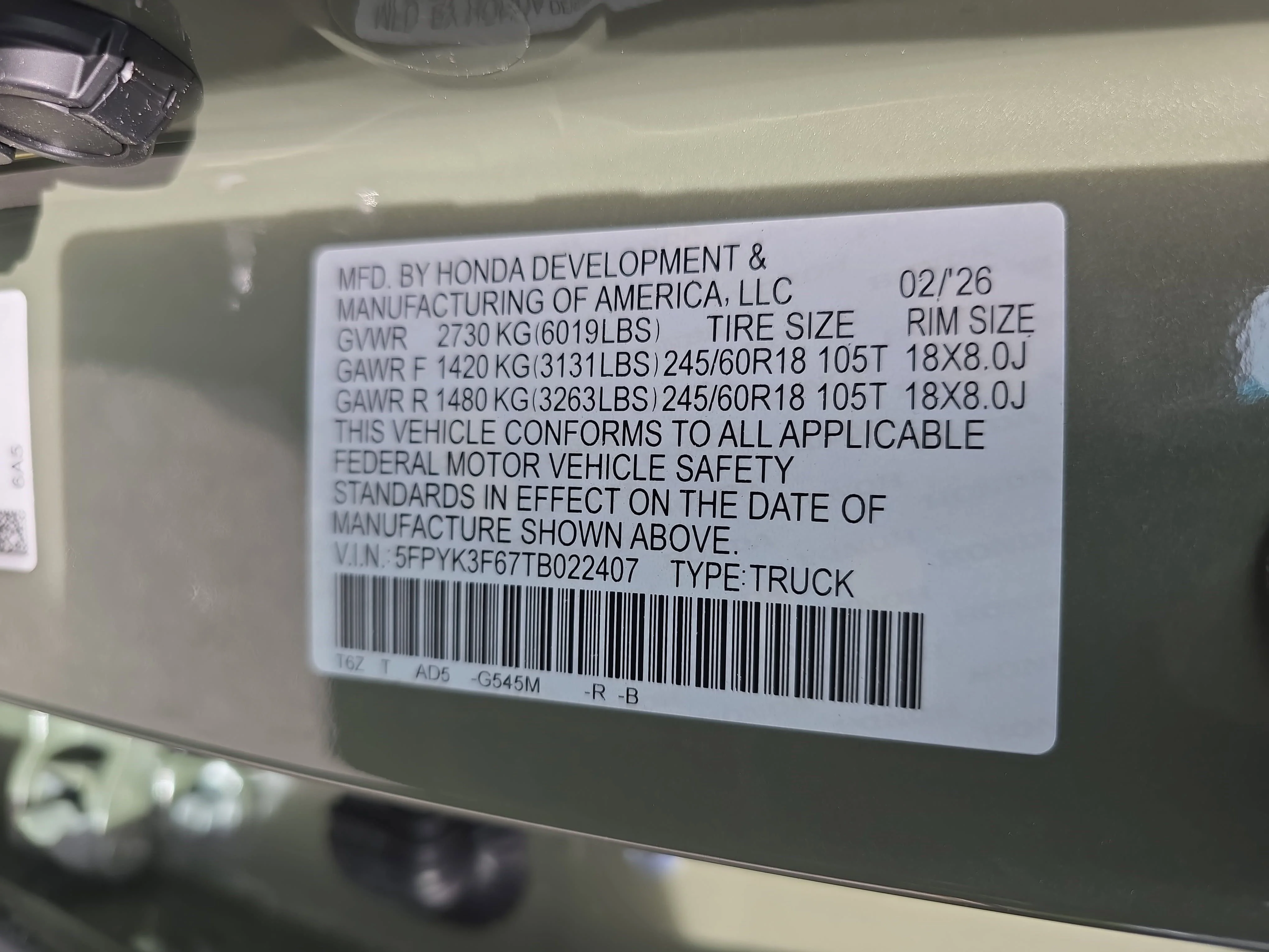 New 2026 Ash Green Metallic Honda TrailSport image 37