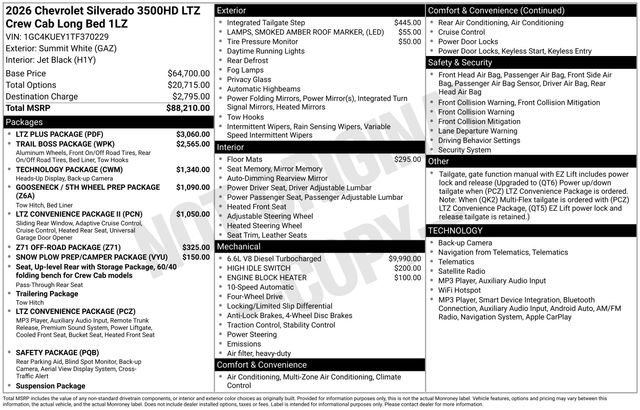 2026 Chevrolet Silverado 3500HD LTZ - Photo 26