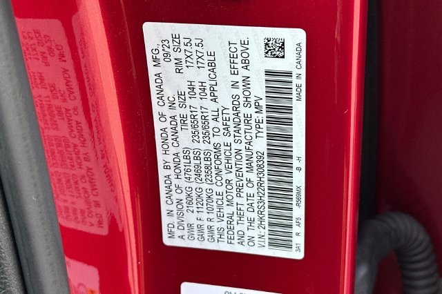 Used 2024 Radiant Red Metallic Honda LX image 33