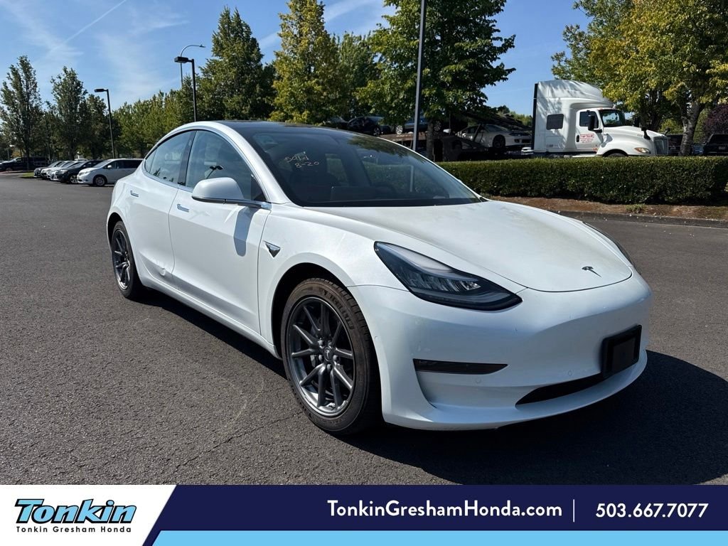 Used 2020 Pearl White Multi-Coat Tesla Long Range image 1