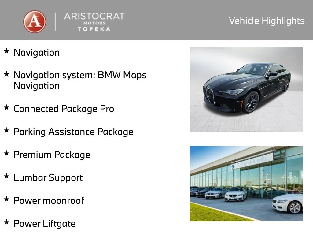 Used 2024 BMW i4 35 with VIN WBY43AW00RFR72213 for sale in Kansas City