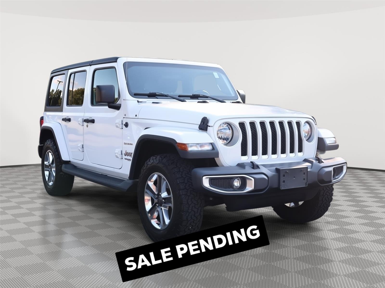 Used 2020 Bright White Clearcoat Jeep Sahara image 1