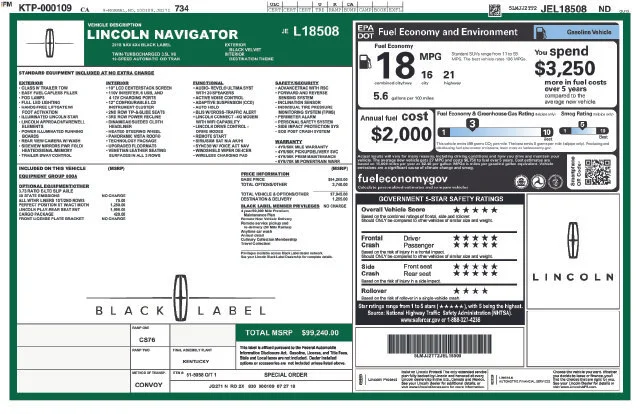 Used 2018 Black Lincoln Black Label image 23